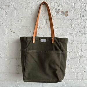 Artifact Bag Co. Day Tote Bag in Olive Green Duck Canvas